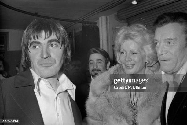 Serge Lama, Jacqueline Huet and Eddie Constantine. Paris, Olympia, 1973.