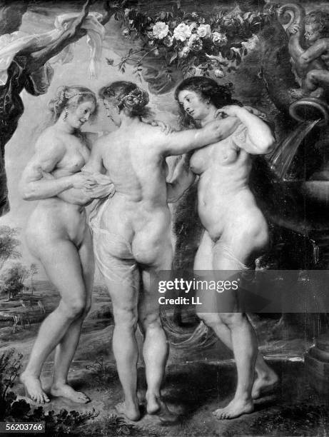 The Three Graces", by Peter Paul Rubens . Madrid , museum of Prado.