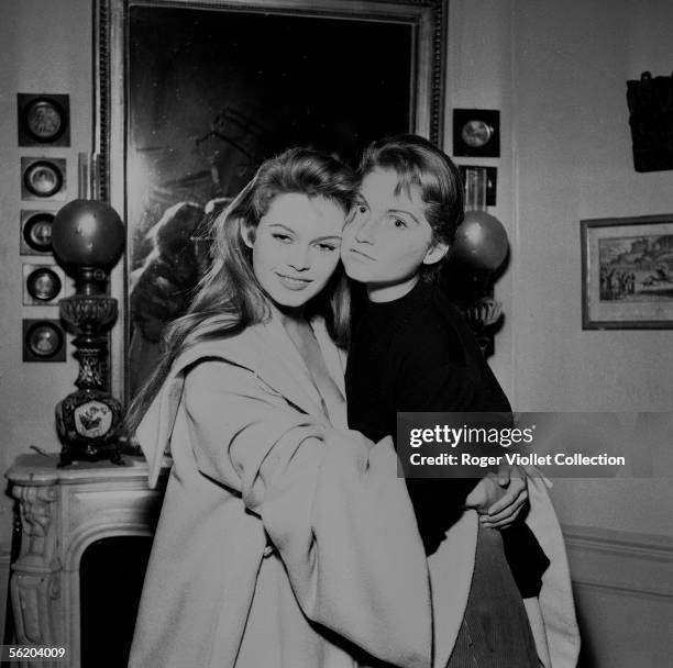 Brigitte Bardot and his sister Mijanou.