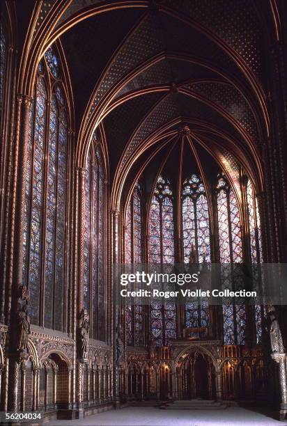 Paris Ist district. The high chapel of the Sainte-Chapelle.