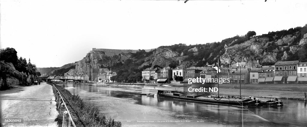 Dinant (Belgium). Panorama from the left bank of t