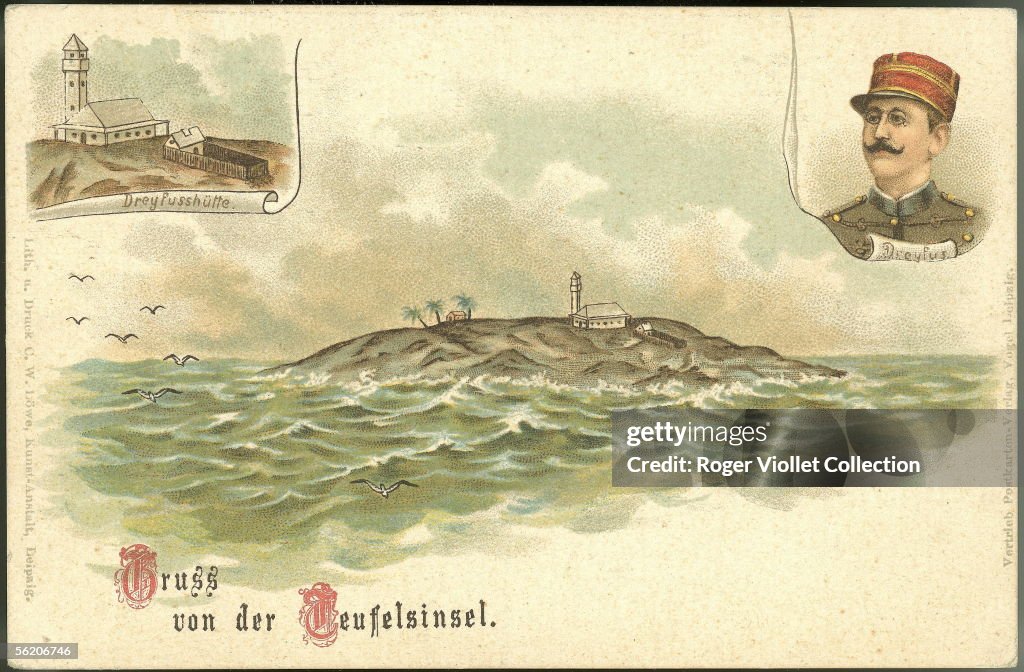 Affair Dreyfus. The Devil's island. About 1900.