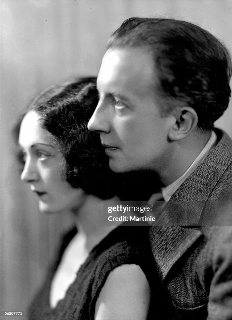 Paul Eluard (1895-1952), French poet, and Maria B