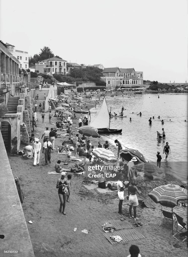 The Bandol beach (Var).