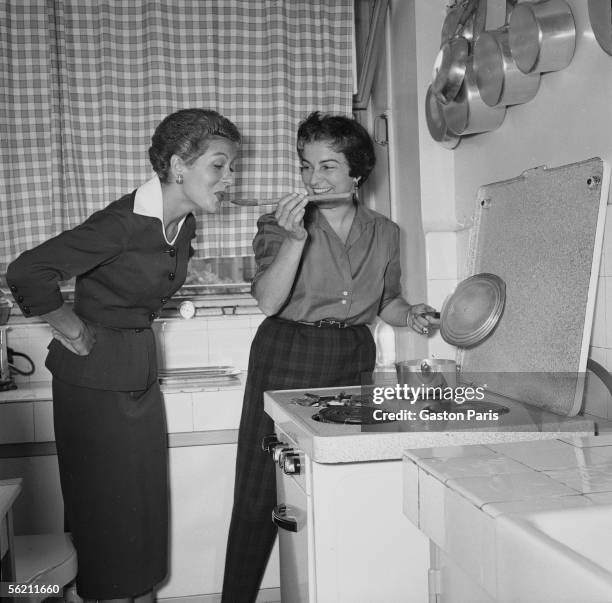 Jacqueline Audry and Gaby Sylvia. France, about 1955.