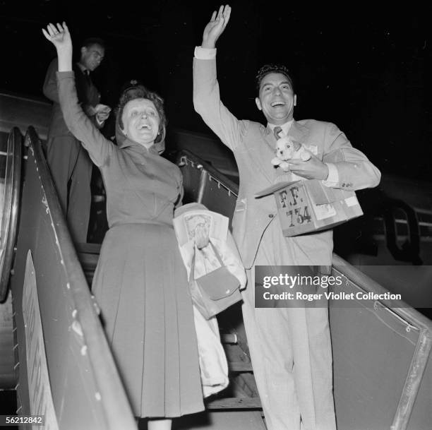 Edith Piaf and Jacques Pills, about 1953.