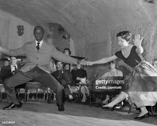 "Gandhi" and Renee January. Rock'n'Roll. Paris, 1956.