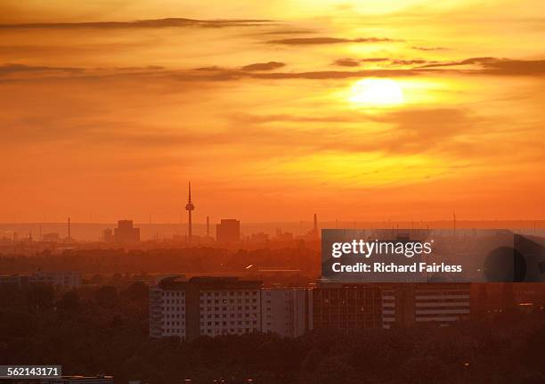 mannheim at dusk - mannheim stock-fotos und bilder