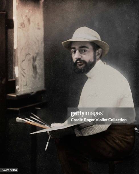 Henri de Toulouse-Lautrec , French painter. 1894. Colourized photo.