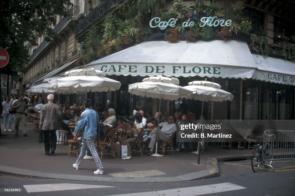 Paris (VIth district). Cafe de Flore, at Saint-G