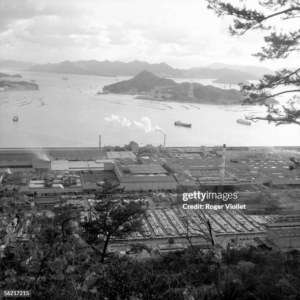 Hiroshima . Automobile factories Mazda . December 1981.