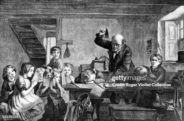 "The surprised sleeper", engraving according to a watercolour of A.H. Burr. 1866.