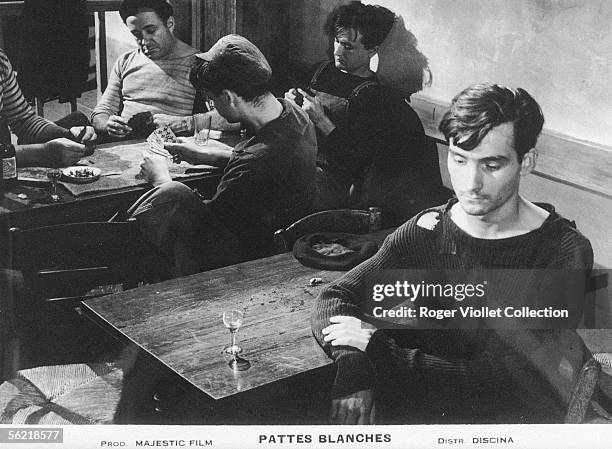 Michel Bouquet in the film of Jean Gremillon "Pattes blanches". France, 1948.