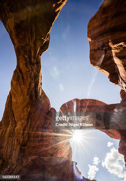 double arch, arches national park - double arch stock pictures, royalty-free photos & images