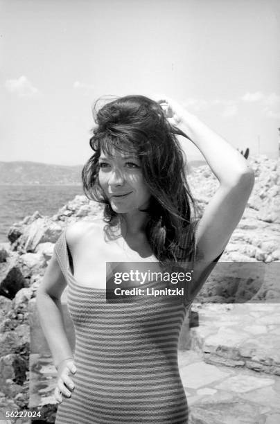 Juliette Greco, French singer, in August 3, 1959. LIP-34046-003.