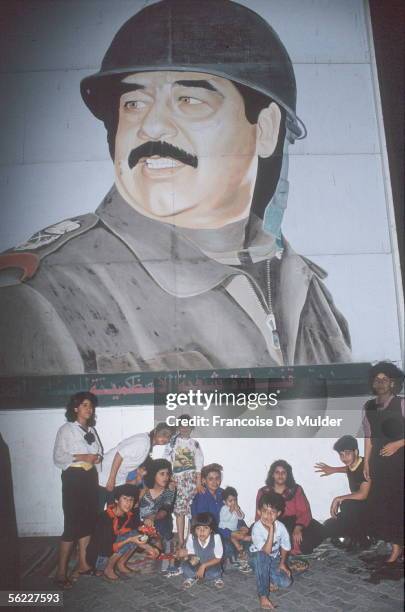 Poster representing Saddam Husayn. Iraq, in October, 1990. FDM-727-9.