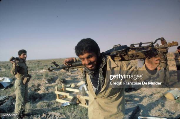 War Iran-Iraq. Front of Ahvaz. Iranian army. Iran, in April, 1982.