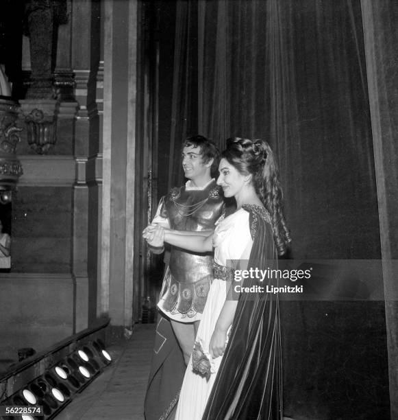 "Norma" by Bellini. Maria Callas and Franco Corelli. Opera of Paris, June, 1964.