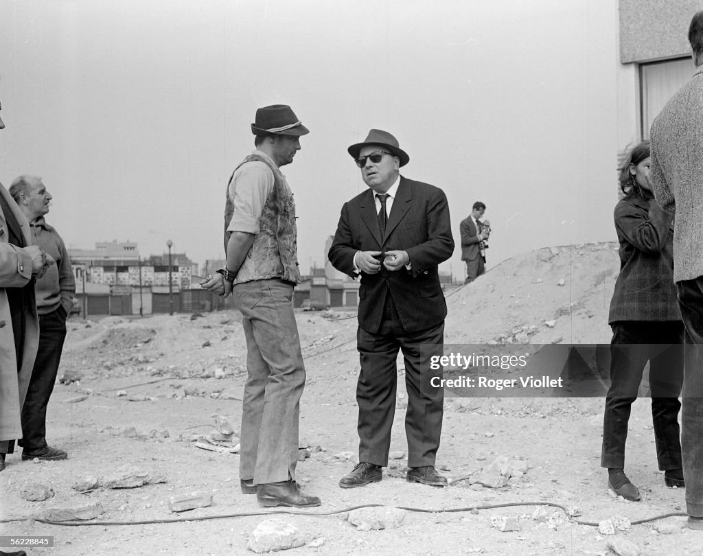 The French director Marcel Carne with Roland Lesaf
