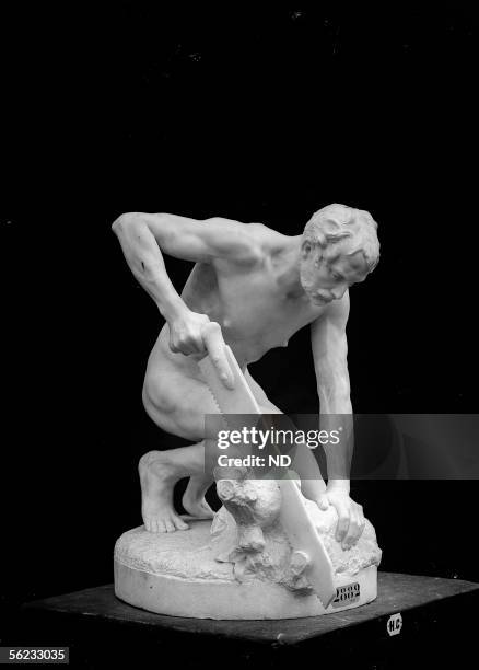 Le Bucheron" "The woodcutter", by Alfred Boucher . Exhibition of 1906.