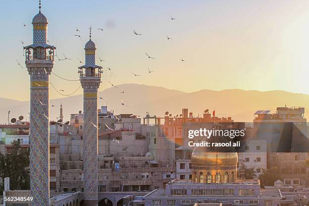 sayeda zeinab shrine in syria - shi'ite islam stock pictures, royalty-free photos & images