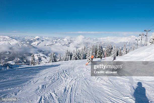 snowboarding - kitzbühel stock-fotos und bilder