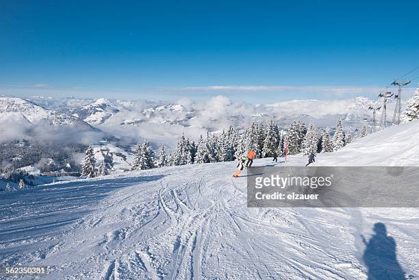 snowboarding - kitzbuehel stock pictures, royalty-free photos & images