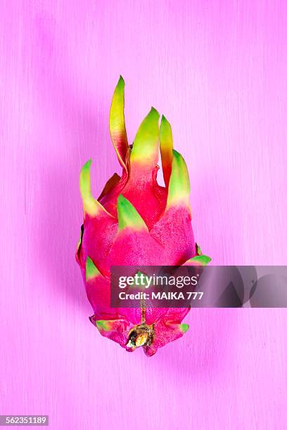 dragon fruit,pitaya or pitahaya on pink background - pitaya stock pictures, royalty-free photos & images