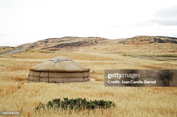 Ger High Resolution Mongolian Ger Surrounded By Dry Grass High-Res Stock Photo - Getty Images