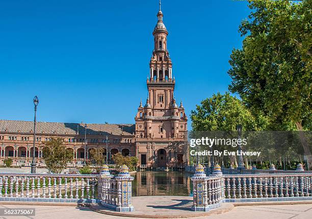 south tower of the plaza espana, sevile - 1920 1929 stock pictures, royalty-free photos & images