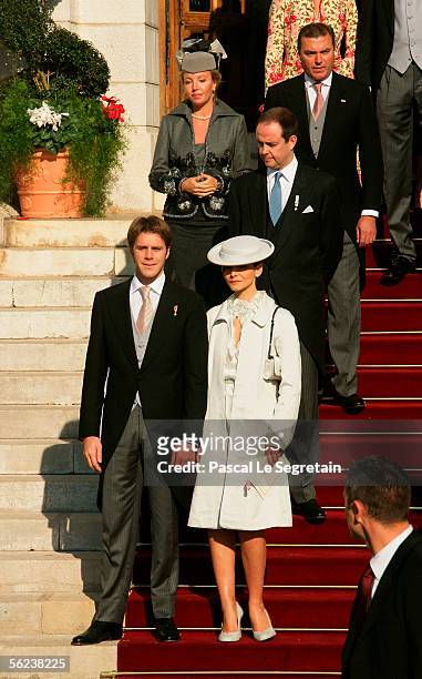Princess Camilla of Borbone and Prince Carlo of Borbone, Prince Jean de France, Duke of Vendome, Prince Emanuele Filiberto of Savoia and wife...