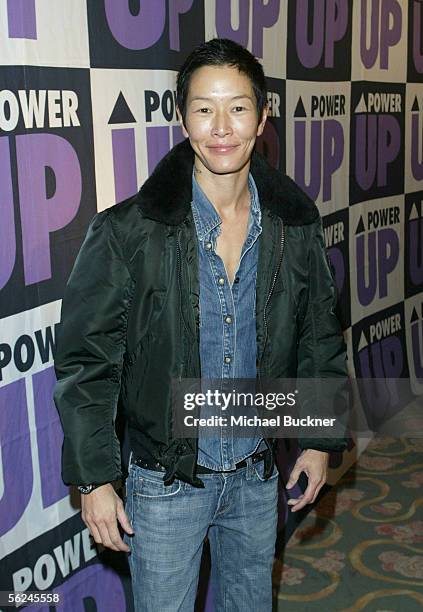 Jenny Shimizu attends the Power Premiere Awards honoring the 10 Amazing Gay Women in Hollywood at the Beverly Hills Hotel on November 20, 2005 in...