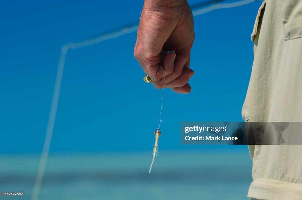 Fly fishing for bonefish in the Bahamas
