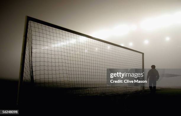 General view of a foggy pitch before the Barclays Premiership match between Birmingham City and Bolton Wanderers at St Andrews on November 21, 2005...