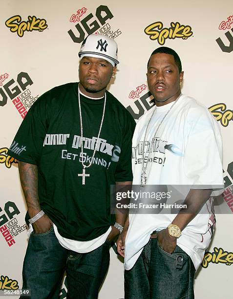 Rappers 50 Cent and Mase arrives at the Spike TV "Video Game Awards 2005" at the Gibson Amphitheater on November 18, 2005 in Universal City,...