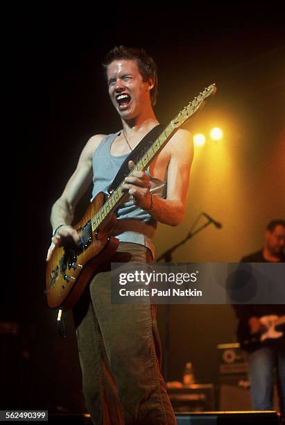 American Blues musician Jonny Lang performs on stage, Chicago, Illinois, February 2, 1998.