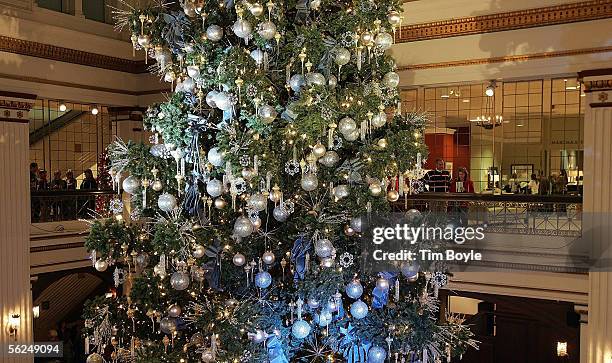 The Marshall Field's Christmas tree is displayed in the store's Walnut Room November 21, 2005 in Chicago, Illinois. Marshall Field's has rolled out...