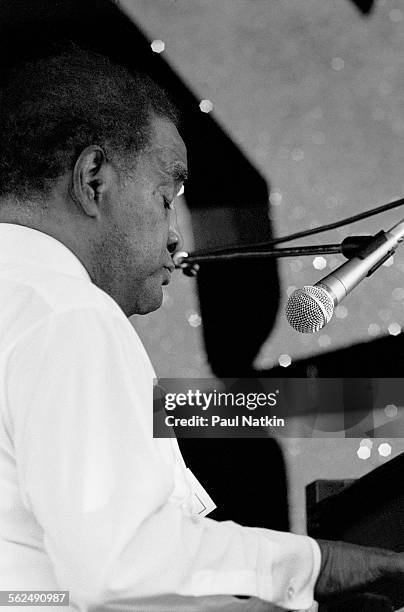 American Blues musician Little Brother Montgomery performs onstage at Navy Pier during ChicagoFest, Chicago, Illinois, August 8, 1978.