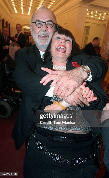 Singer Nathalie Kollo and Udo Walz attend the Artists Against AIDS Charity gala on November 21, 2005 in Berlin, Germany.