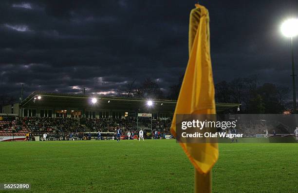 View of the flagpost during the UEFA Women's Cup Semi Final match between 1.FC Turbine Potsdam and Djurgarden/Alvsjo at the Karl-Liebknecht Stadium...