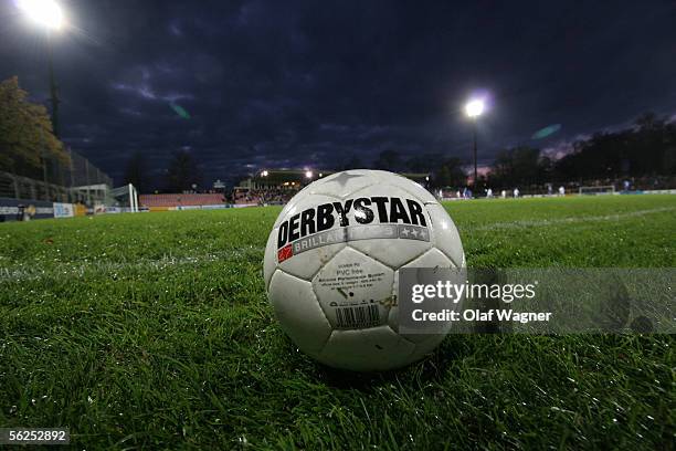 View of the Derbystar football during the UEFA Women's Cup Semi Final match between 1.FC Turbine Potsdam and Djurgarden/Alvsjo at the Karl-Liebknecht...