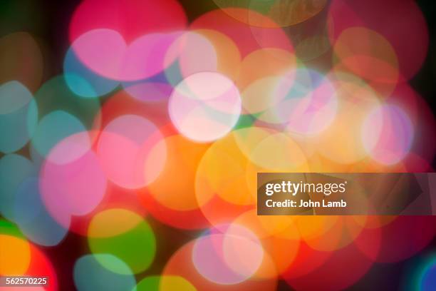 bokeh background - colorful polka dot background stock pictures, royalty-free photos & images