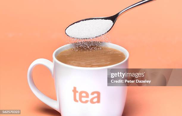 sugar addiction with tea - tea stock pictures, royalty-free photos & images