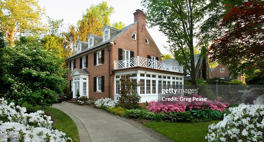 Colonial house on a Spring day