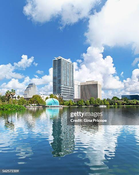 modern architecture at lake eola in orlando - orlando florida lake eola stock pictures, royalty-free photos & images