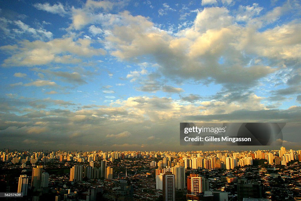 Sao-Paulo Skyline At Sunset