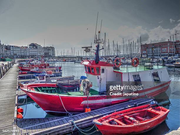 fishing port of la coruna - a coruna ストックフォトと画像