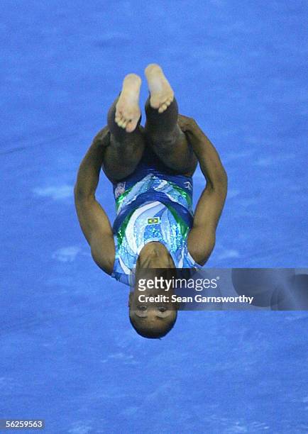 Daiane Dos Santos of Brazil in action during day two of the 2005 World Gymnastics Championships at Rod Laver Arena November 23, 2005 in Melbourne,...