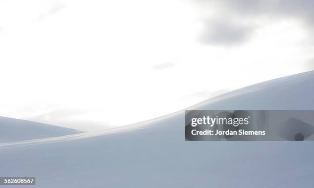 snowy landscape - snowy hill stock pictures, royalty-free photos & images