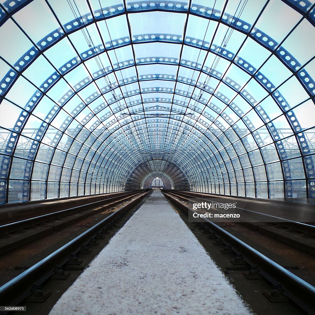 Train station tunnel